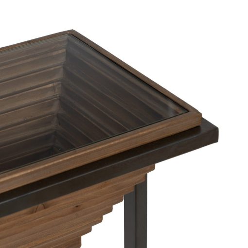 Consola Natural-Preto Madeira-Metal 134 X 32 X 83 Cm - Image 3