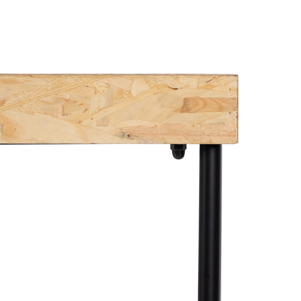 Consola Natural-Preto Mdf-Metal Entrada 98 X 32 X 80,50 Cm - Image 3