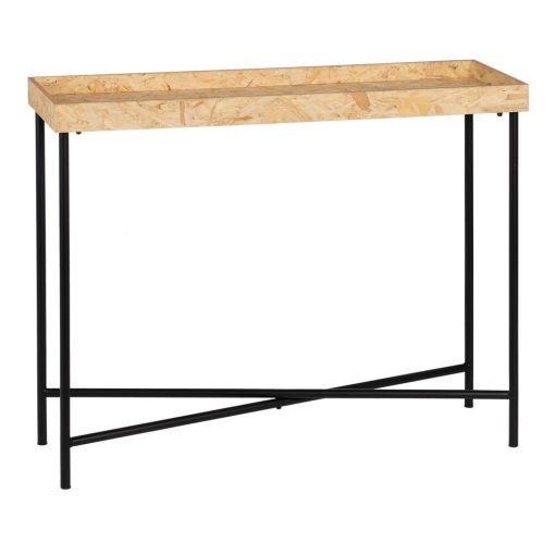 Consola Natural-Preto Mdf-Metal Entrada 98 X 32 X 80,50 Cm - Image 6