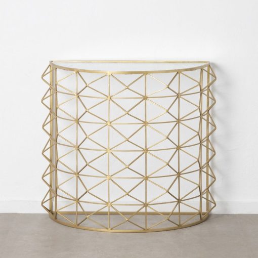 Consola Ouro Metal-Cristal Entrada 98 X 51 X 89 Cm - Image 2