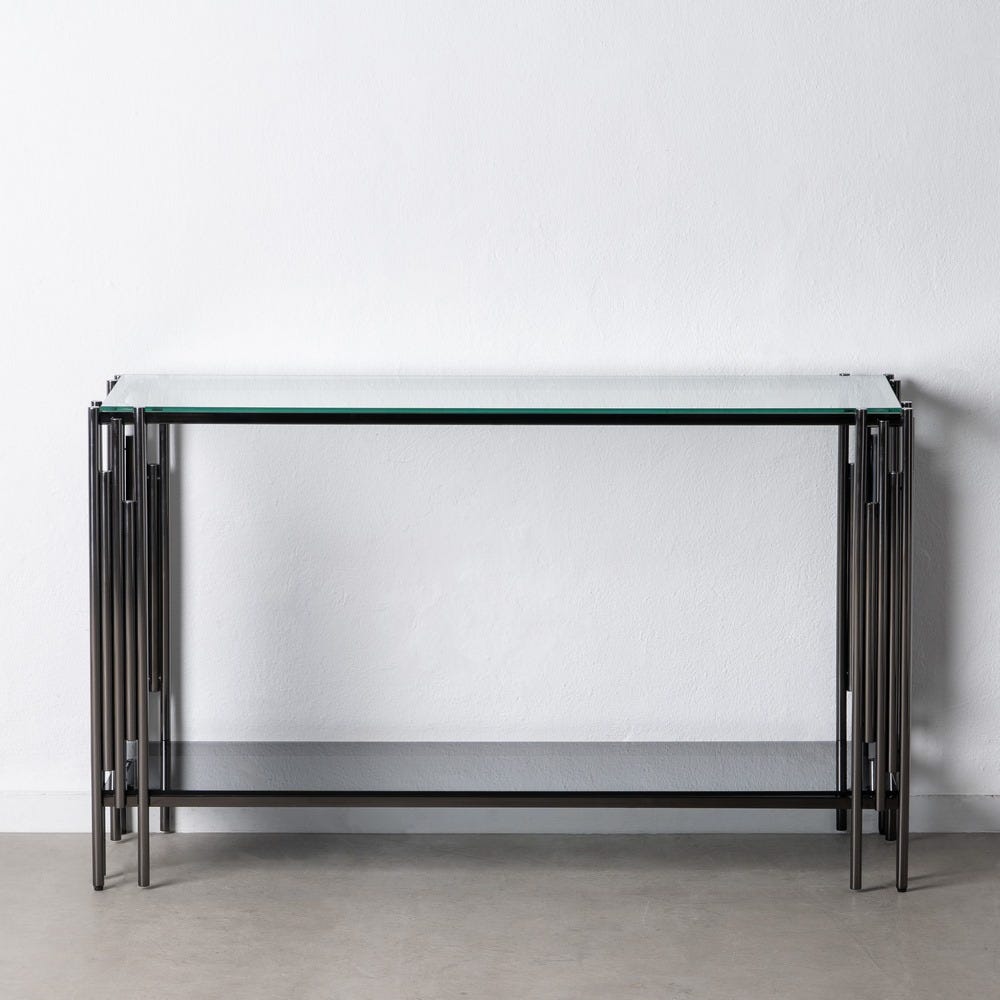 Consola Preto Cristal / Aço Inoxidavel 133 X 44 X 80 Cm - Image 2