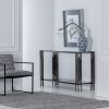 Consola Preto Cristal / Aço Inoxidavel 133 X 44 X 80 Cm
