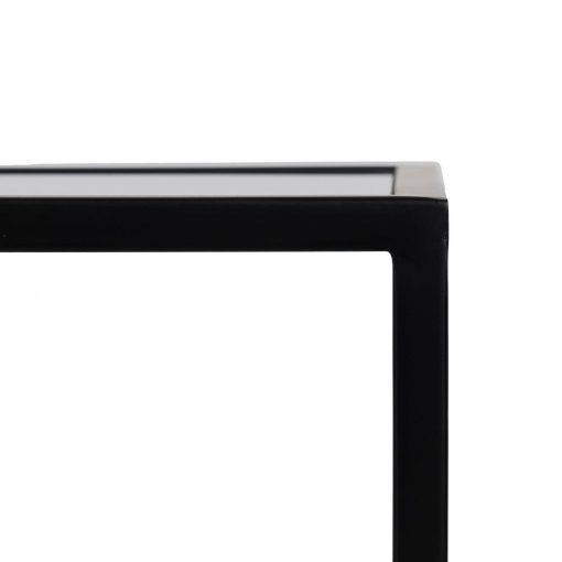 Consola Preto Metal-Cristal 101 X 30 X 83 Cm - Image 4