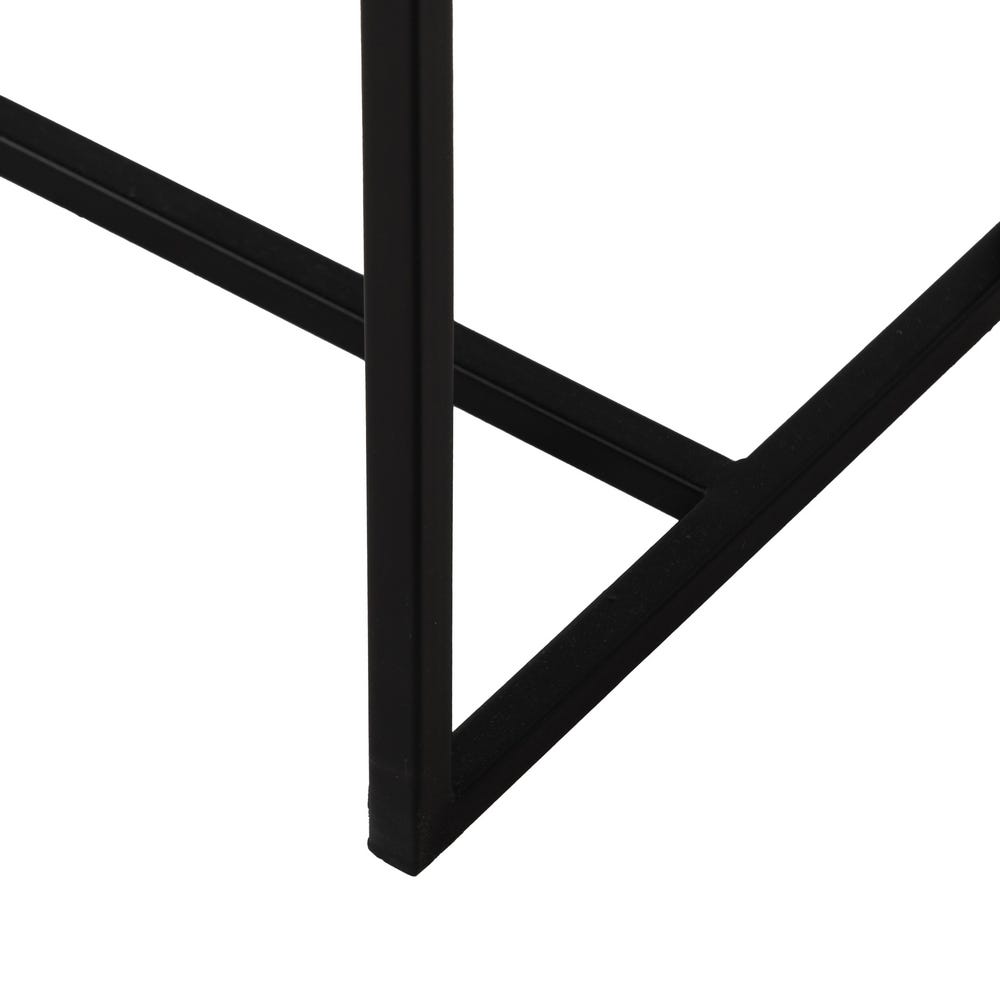 Consola Preto Metal-Cristal 101 X 30 X 83 Cm - Image 3