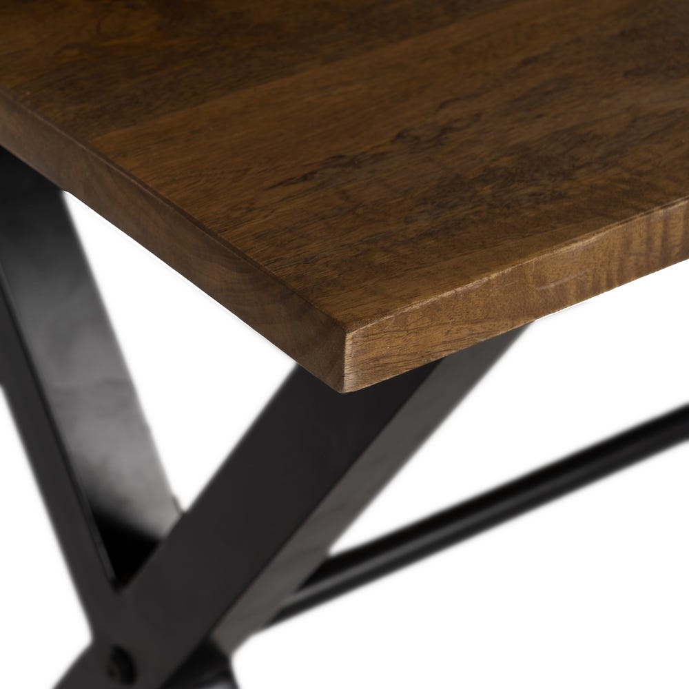 Escrivaninha Natural-Preto Madeira Mango 125 X 62 X 90 Cm - Image 3