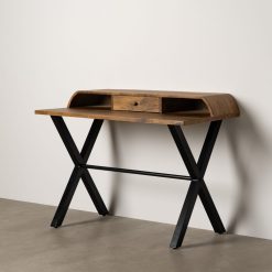 Escrivaninha Natural-Preto Madeira Mango 125 X 62 X 90 Cm