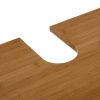 Gabinete De Banheiro 2 Portas Bambu 60 X 30 X 62 Cm