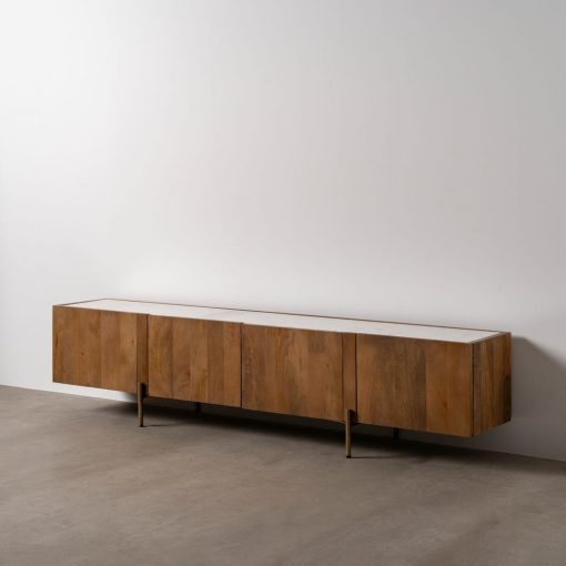 Gabinete De Televisão Branco-Natural 200 X 35 X 46 Cm - Image 2
