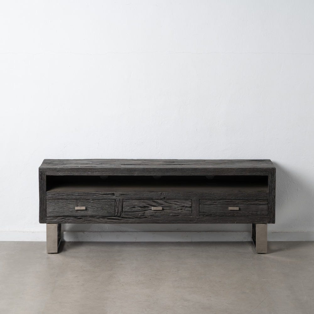 Gabinete De Televisão Preto 160 X 40 X 59 Cm - Image 2