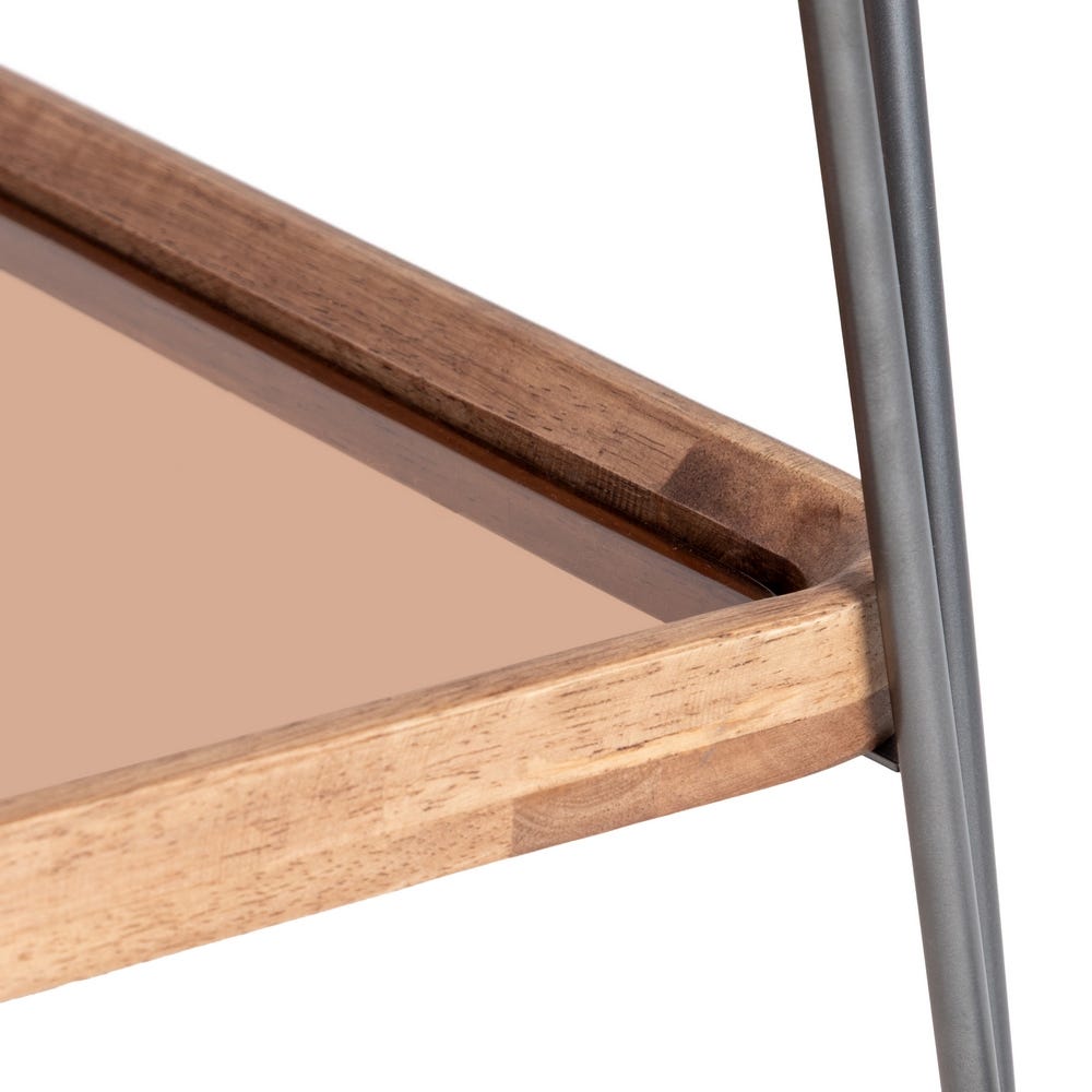 Garçonete Móveis Natural-Preto 50 X 50 X 65 Cm - Image 5