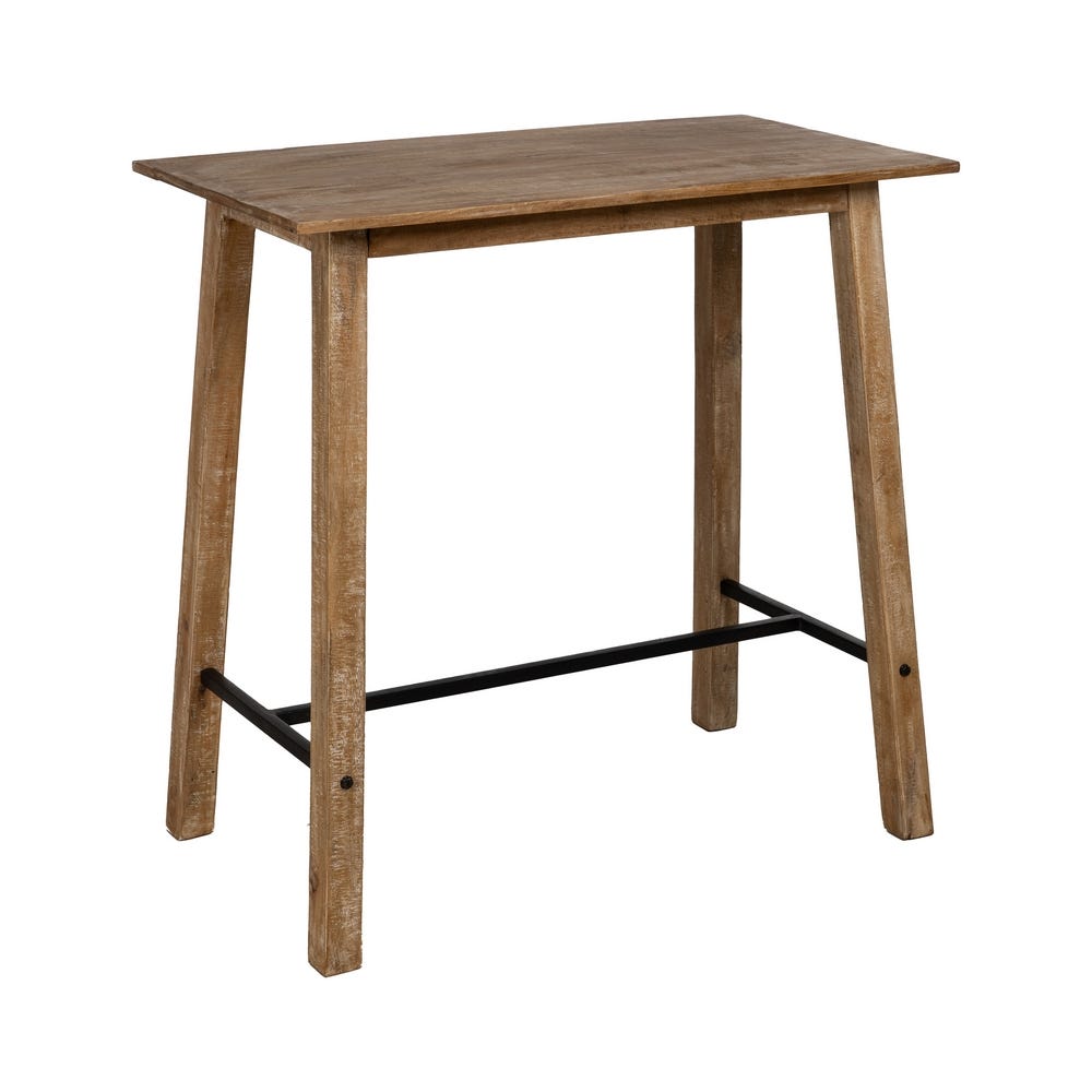Mesa Alta Natural Madeira Mango Room 110 X 60 X 110 Cm