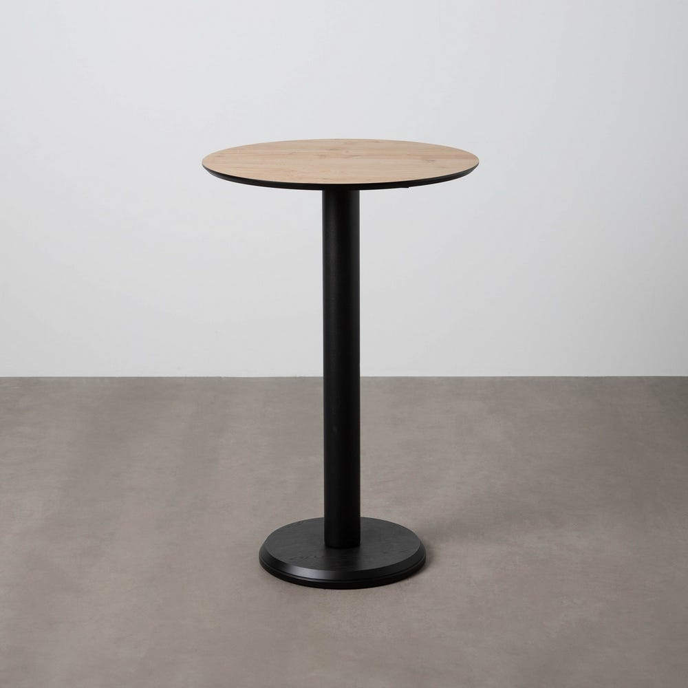Mesa Alta Natural Metal-Madeira Contract 65 X 65 X 100 Cm