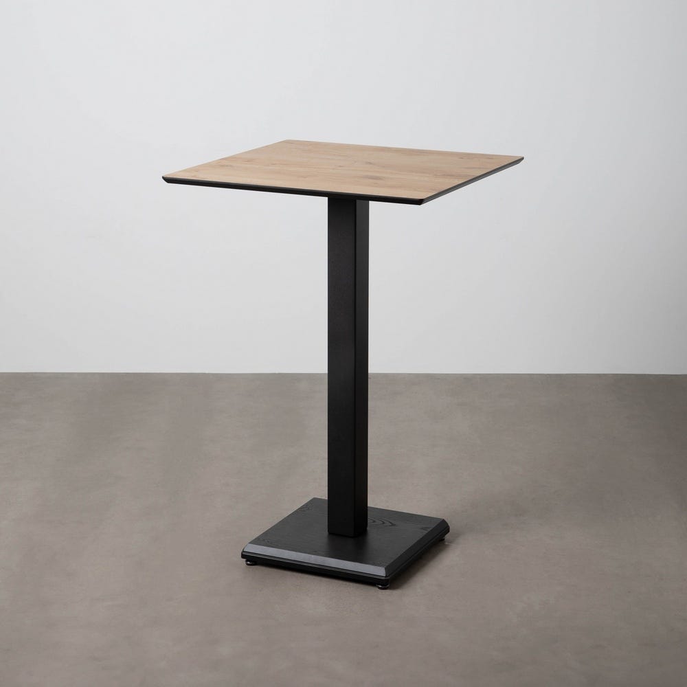 Mesa Alta Natural Metal-Madeira Contract 68 X 68 X 100 Cm