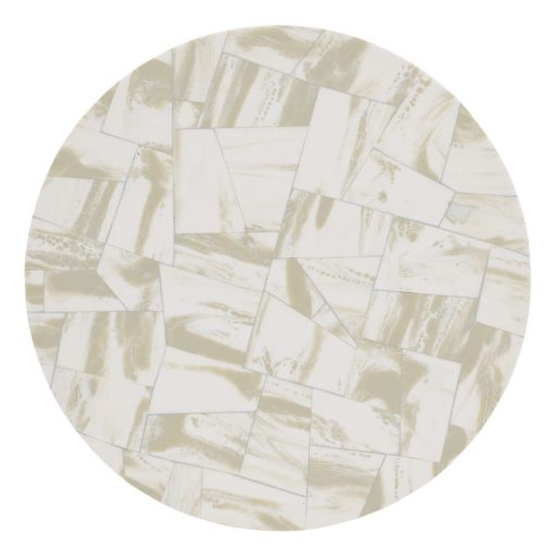 Mesa Auxiliar Beige-Negro Metal / Resina 38 X 38 X 50 Cm - Image 3