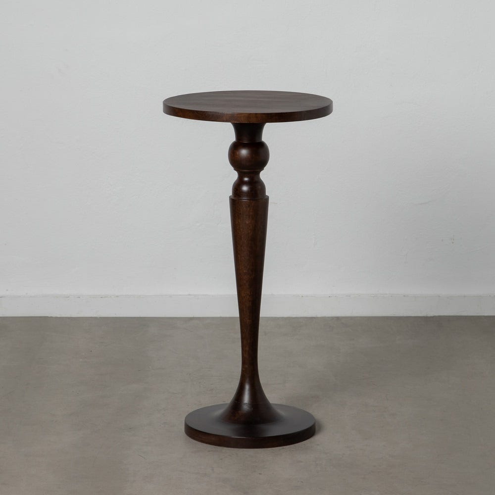 Mesa Auxiliar Castanho Madeira Mango Room 40 X 40 X 90 Cm - Image 2