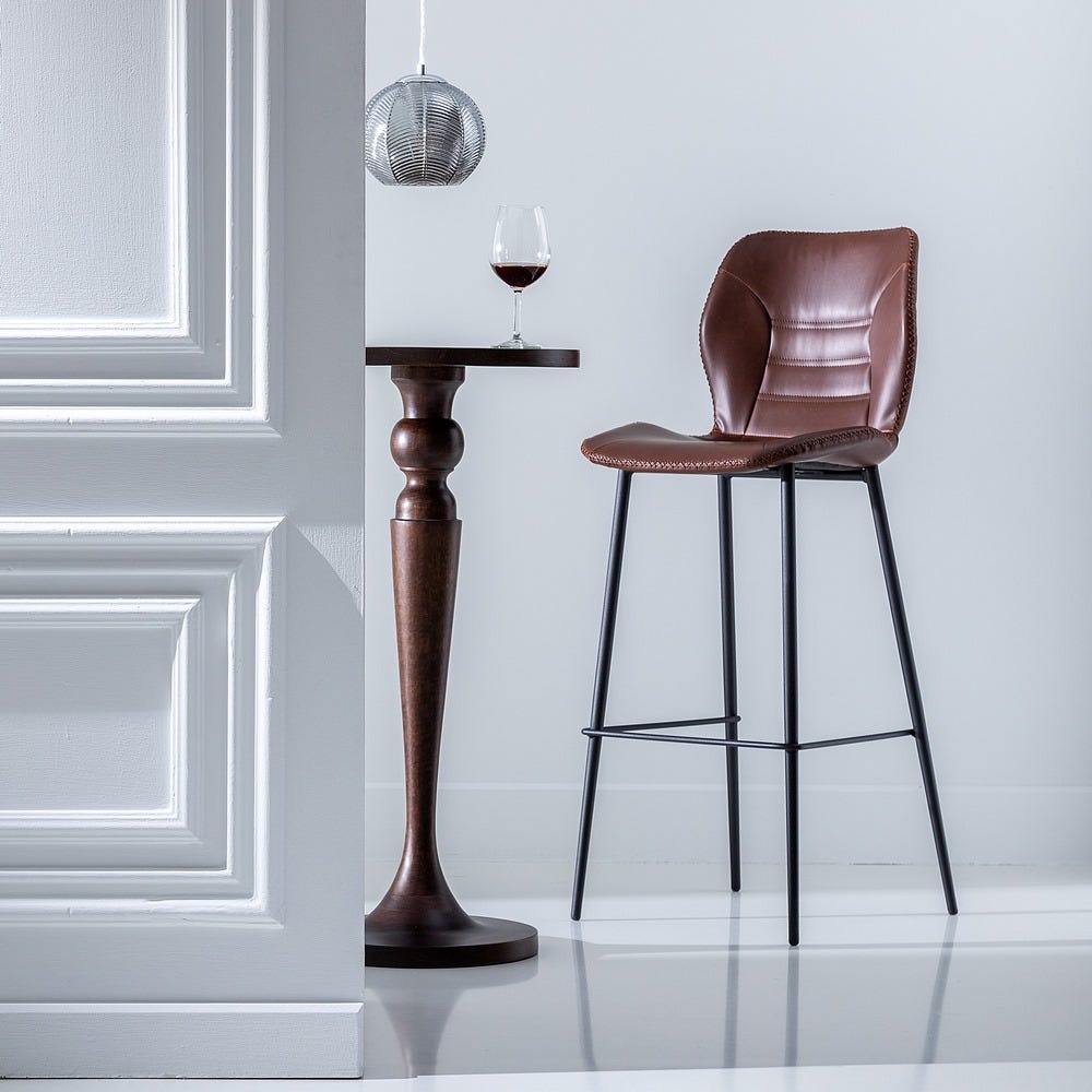 Mesa Auxiliar Castanho Madeira Mango Room 40 X 40 X 90 Cm