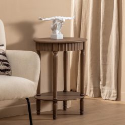 Mesa Auxiliar Castanho Mdf-Madeira 50 X 40 X 66 Cm