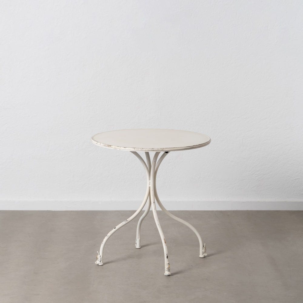 Mesa Auxiliar Creme Metal 70 X 70 X 75 Cm - Image 2