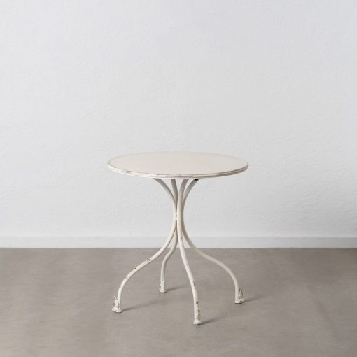 Mesa Auxiliar Creme Metal 70 X 70 X 75 Cm - Image 3