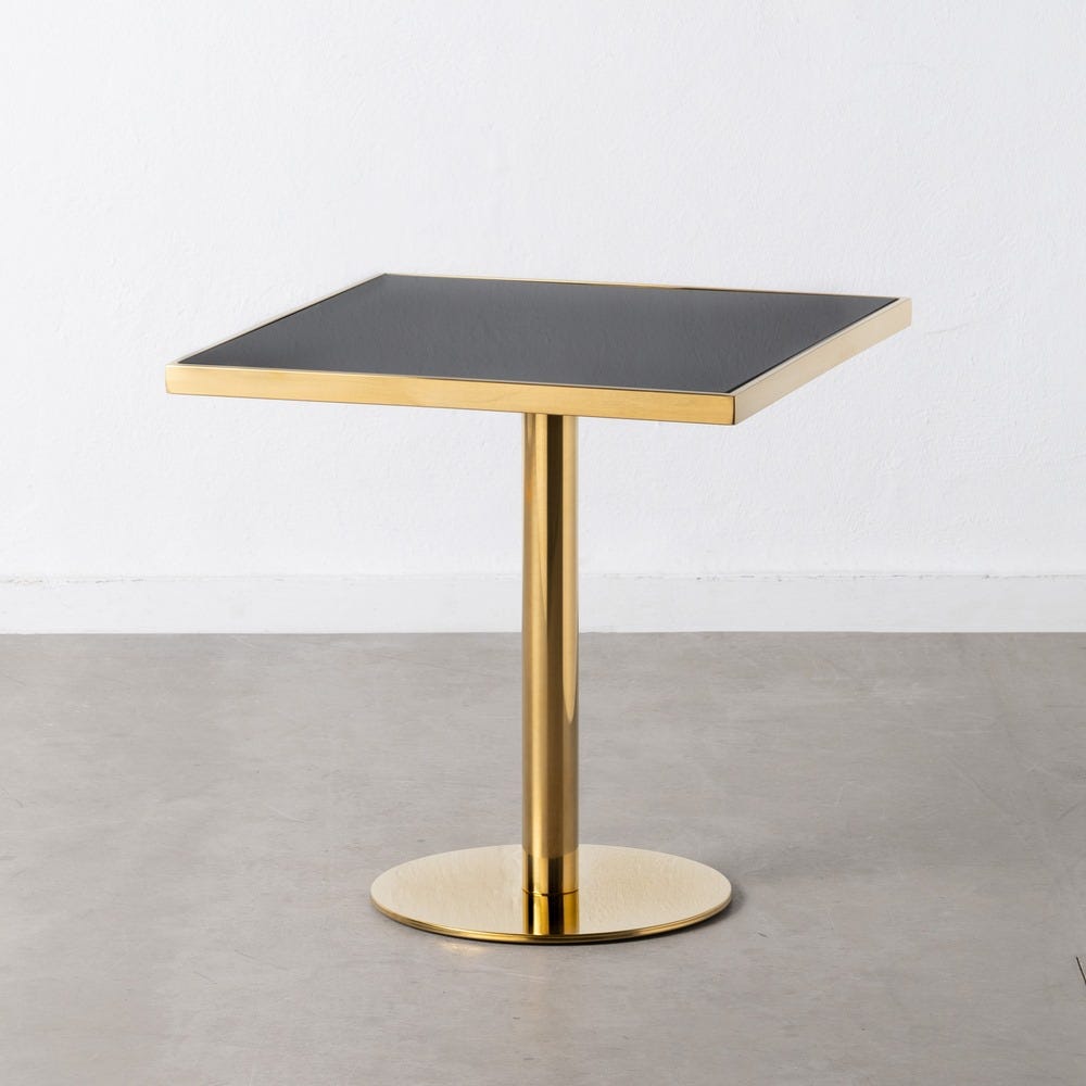 Mesa Auxiliar Preto-Ouro 60 X 60 X 60 Cm - Image 2