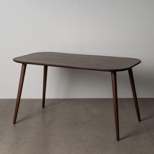 Mesa Castanho Escuro Madeira Mango 145 X 80 X 75 Cm