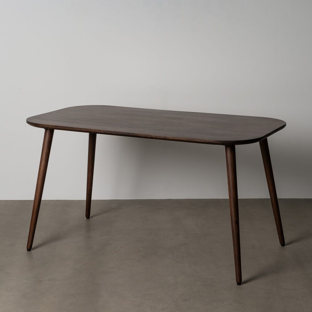 Mesa Castanho Escuro Madeira Mango 145 X 80 X 75 Cm
