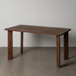 Mesa Castanho Madeira Mango 145 X 80 X 75 Cm