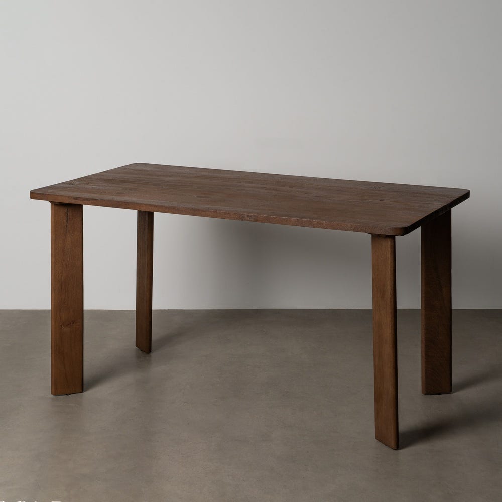 Mesa Castanho Madeira Mango 145 X 80 X 75 Cm