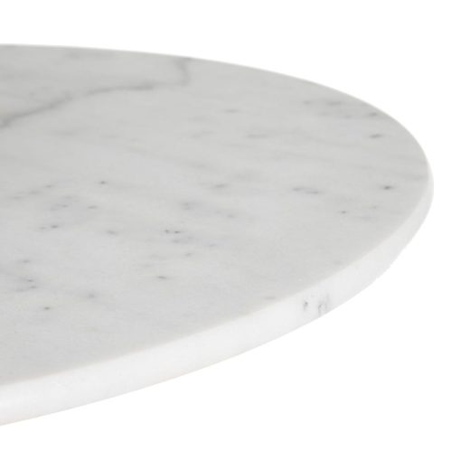 Mesa Comedor Branco-Negro Metal-Mármol 80 X 80 X 71 Cm - Image 4