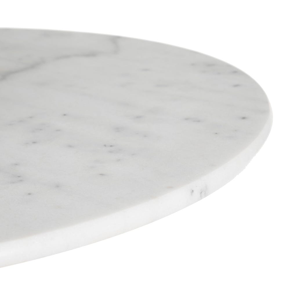 Mesa Comedor Branco-Negro Metal-Mármol 80 X 80 X 71 Cm - Image 4