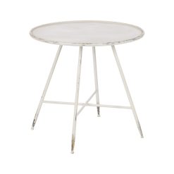Mesa Creme Metal 80 X 80 X 75 Cm