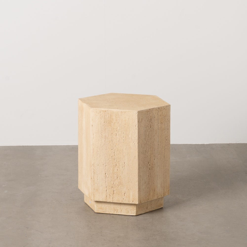 Mesa De Apoio Beige Magnésio 41,50 X 36,50 X 46,50 Cm - Image 4