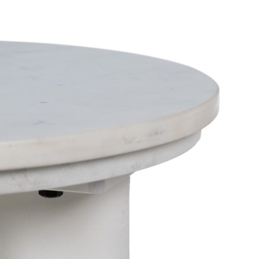 Mesa De Apoio Branco Mármore/Madeira 40 X 40 X 60 Cm - Image 3