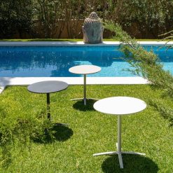 Mesa De Apoio Dobrável Branco Aço 70 X 70 X 72 Cm