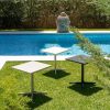 Mesa De Apoio Dobrável Branco Aço 70 X 70 X 74 Cm