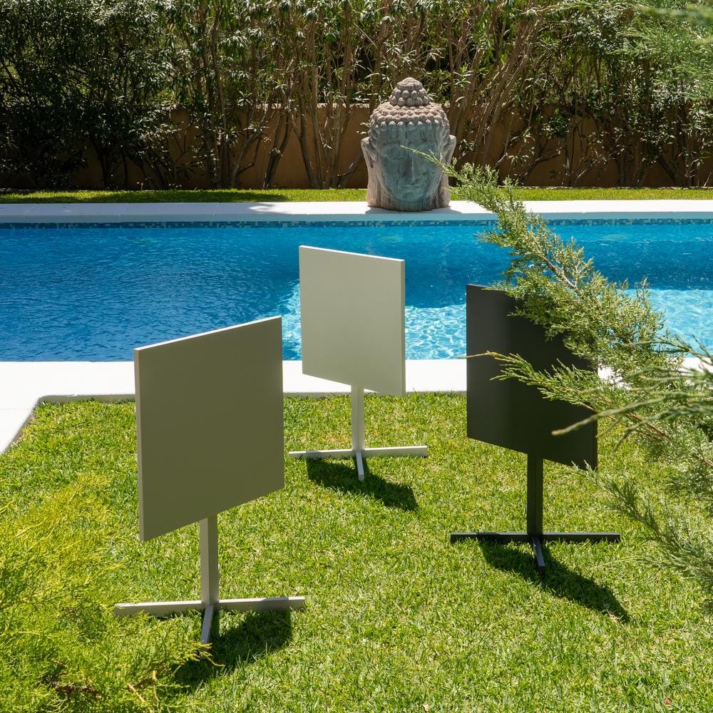 Mesa De Apoio Dobrável Branco Aço 70 X 70 X 74 Cm - Image 6