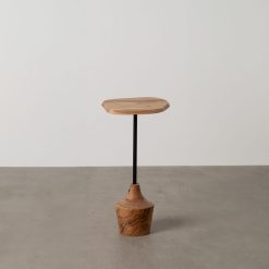 Alternative view of Mesa De Apoio Natural Madeira De Acácia 35 X 35 X 65 Cm