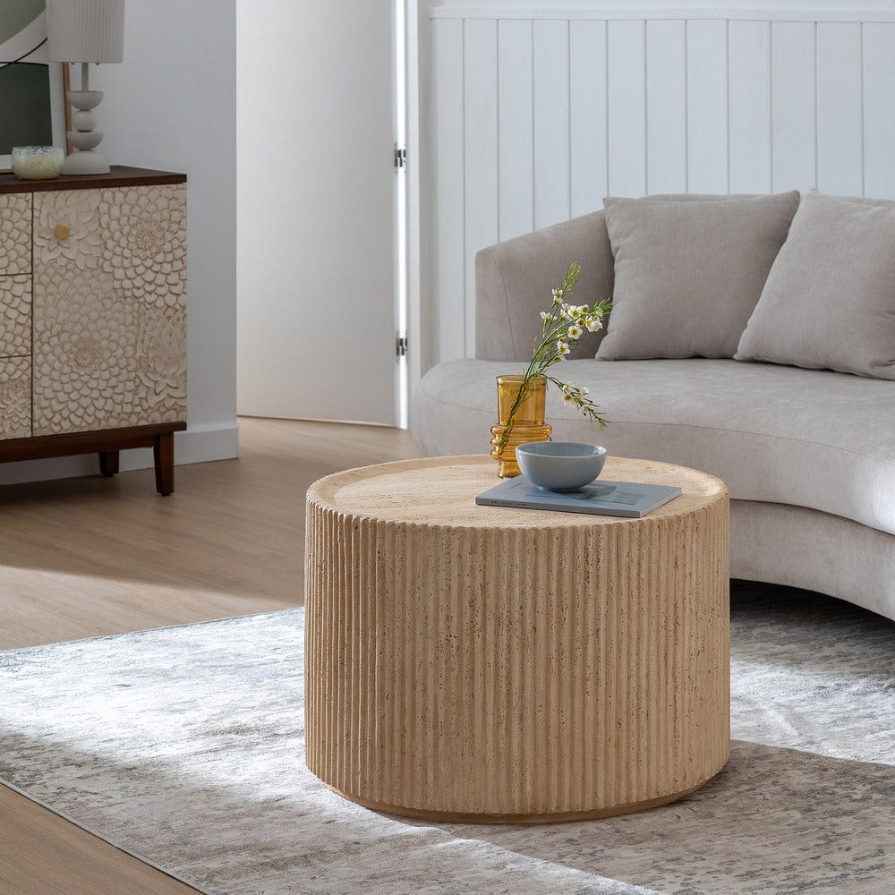 Mesa De Cafe Beige Magnésio 67 X 67 X 46 Cm - Image 4