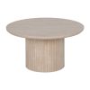 Mesa De Cafe Beige Pedra Mdf Decoração 70 X 70 X 38