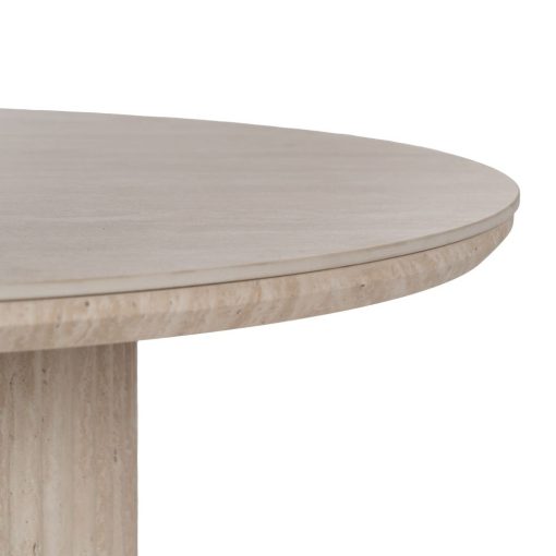 Mesa De Cafe Beige Pedra Mdf Decoração 70 X 70 X 38,50 Cm - Image 3