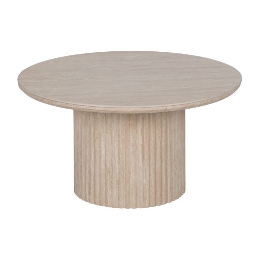 Mesa De Cafe Beige Pedra Mdf Decoração 70 X 70 X 38