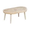 Mesa De Cafe Branco Escovado 100 X 70 X 45 Cm