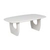 Mesa De Cafe Branco Escovado 130 X 70 X 46 Cm