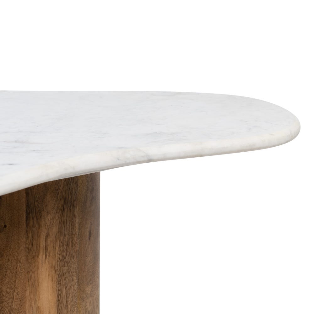 Mesa De Cafe Branco-Natural 135 X 80 X 35 Cm - Image 3