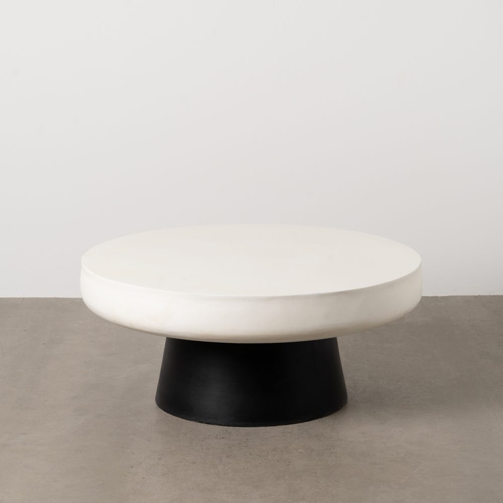 Mesa De Cafe Branco-Preto Magnésio 91 X 91 X 39 Cm - Image 2