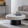Mesa De Cafe Branco-Preto Magnésio 91 X 91 X 39 Cm