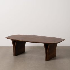 Mesa De Cafe Castanho Madeira De Acácia 130 X 70 X 40 Cm