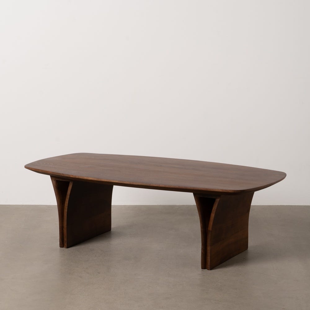 Mesa De Cafe Castanho Madeira De Acácia 130 X 70 X 40 Cm - Image 6