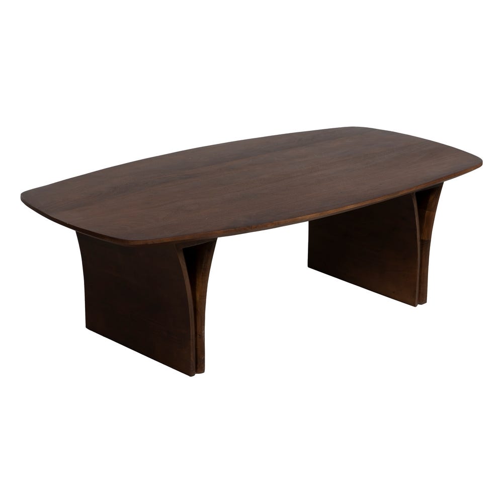 Mesa De Cafe Castanho Madeira De Acácia 130 X 70 X 40 Cm - Image 5