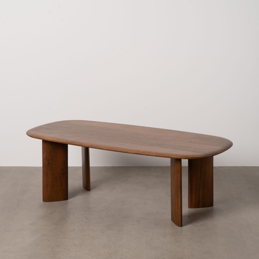 Mesa De Cafe Castanho Madeira Mango 120 X 60 X 40 Cm - Image 2